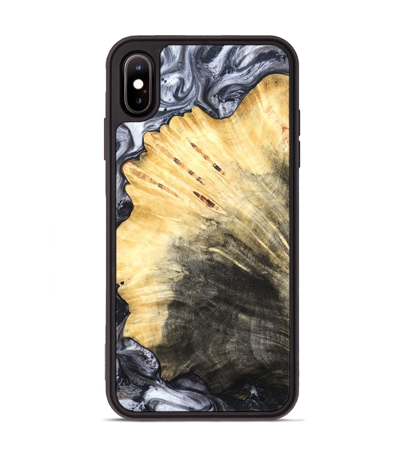 iPhone Xs Max Wood Phone Case - Karli (Black & White, 819632)