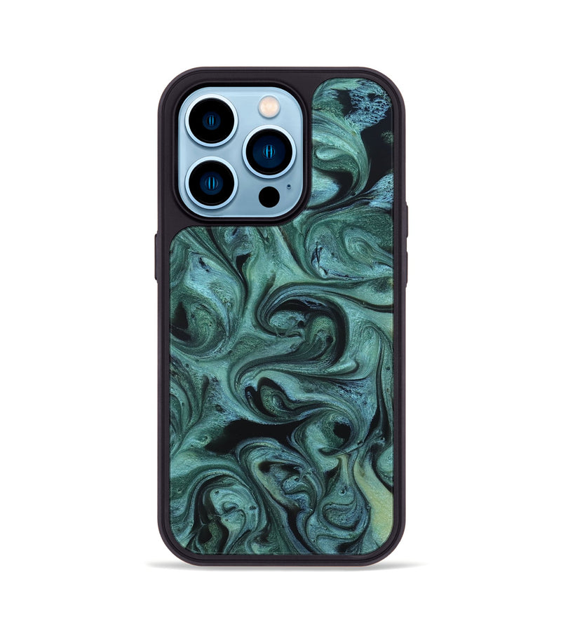 iPhone 14 Pro ResinArt Phone Case - Cecelia (Green, 819650)