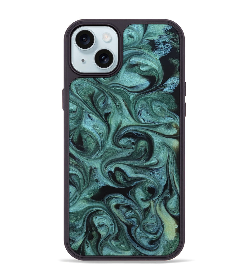 iPhone 15 Plus ResinArt Phone Case - Cecelia (Green, 819650)