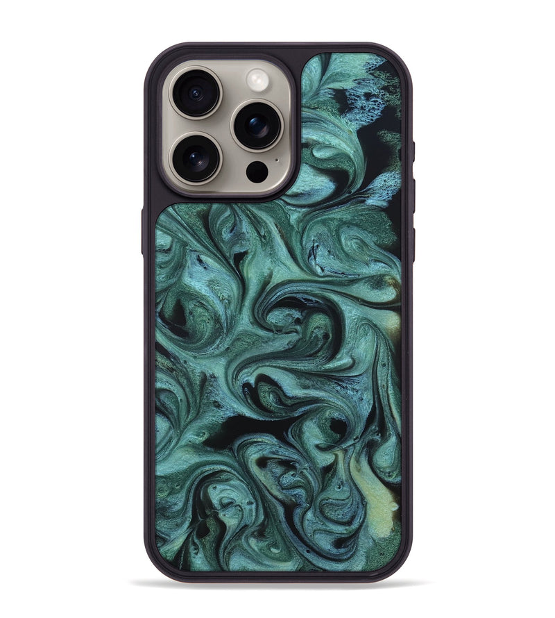 iPhone 15 Pro Max ResinArt Phone Case - Cecelia (Green, 819650)