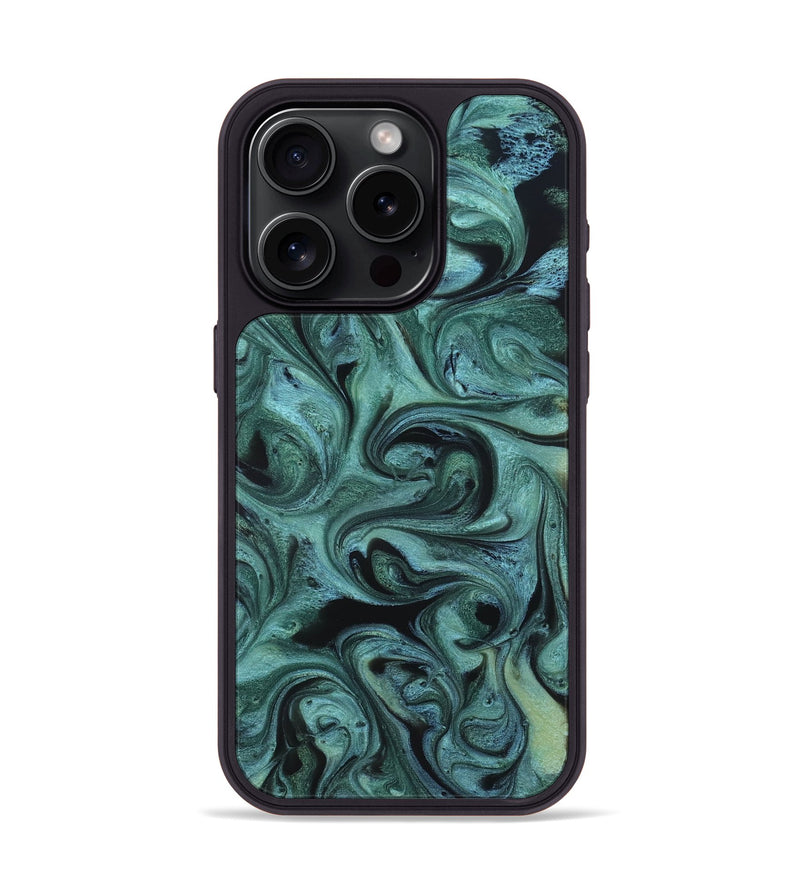 iPhone 15 Pro ResinArt Phone Case - Cecelia (Green, 819650)