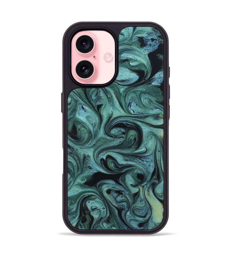 iPhone 16 ResinArt Phone Case - Cecelia (Green, 819650)
