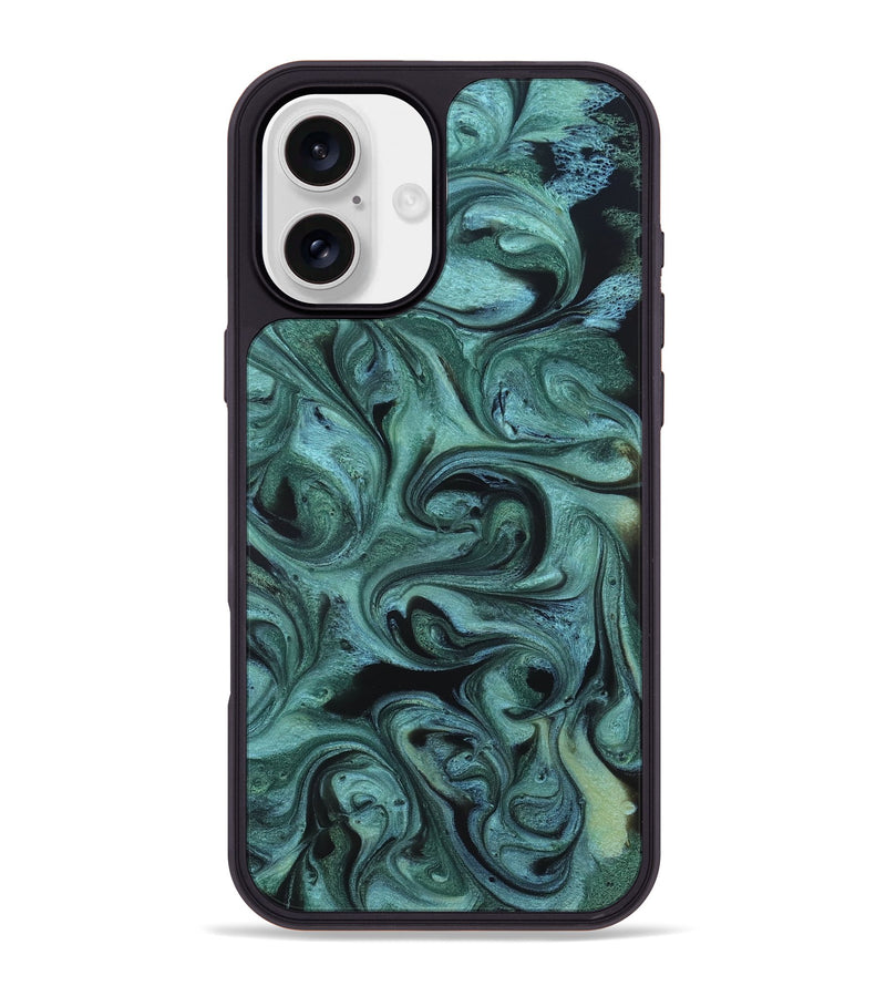 iPhone 16 Plus ResinArt Phone Case - Cecelia (Green, 819650)