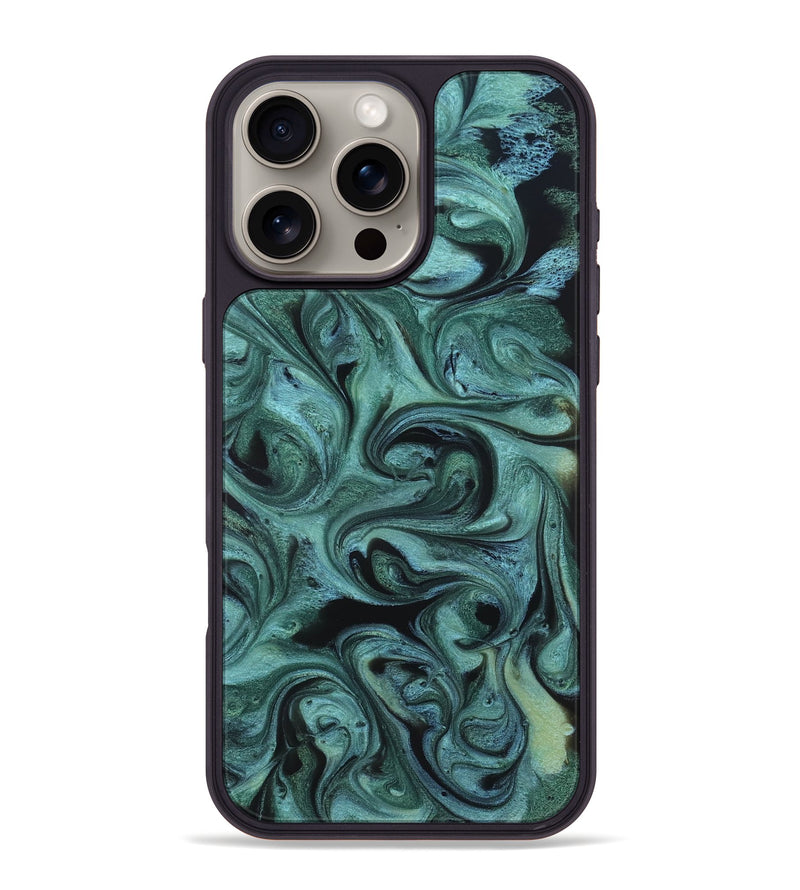 iPhone 16 Pro Max ResinArt Phone Case - Cecelia (Green, 819650)