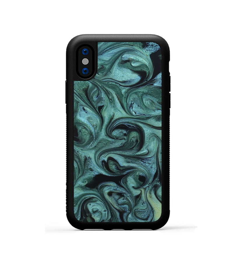 iPhone Xs ResinArt Phone Case - Cecelia (Green, 819650)