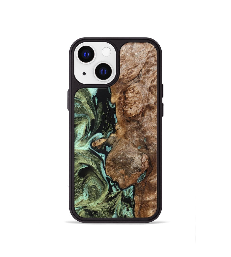 iPhone 13 mini Wood Phone Case - Kamora (Green, 819651)