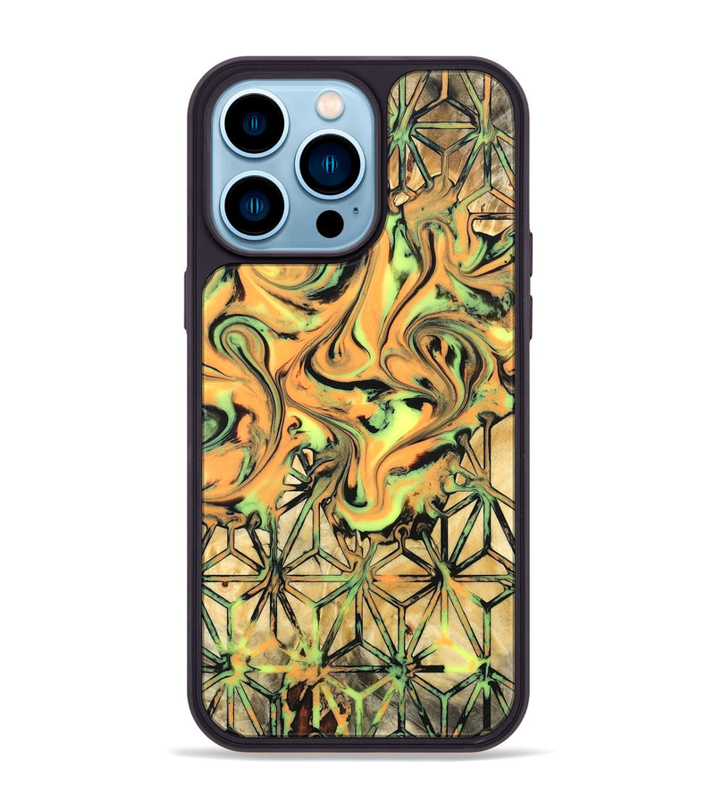 iPhone 14 Pro Max Wood Phone Case - Carmen (Neon, 819654)
