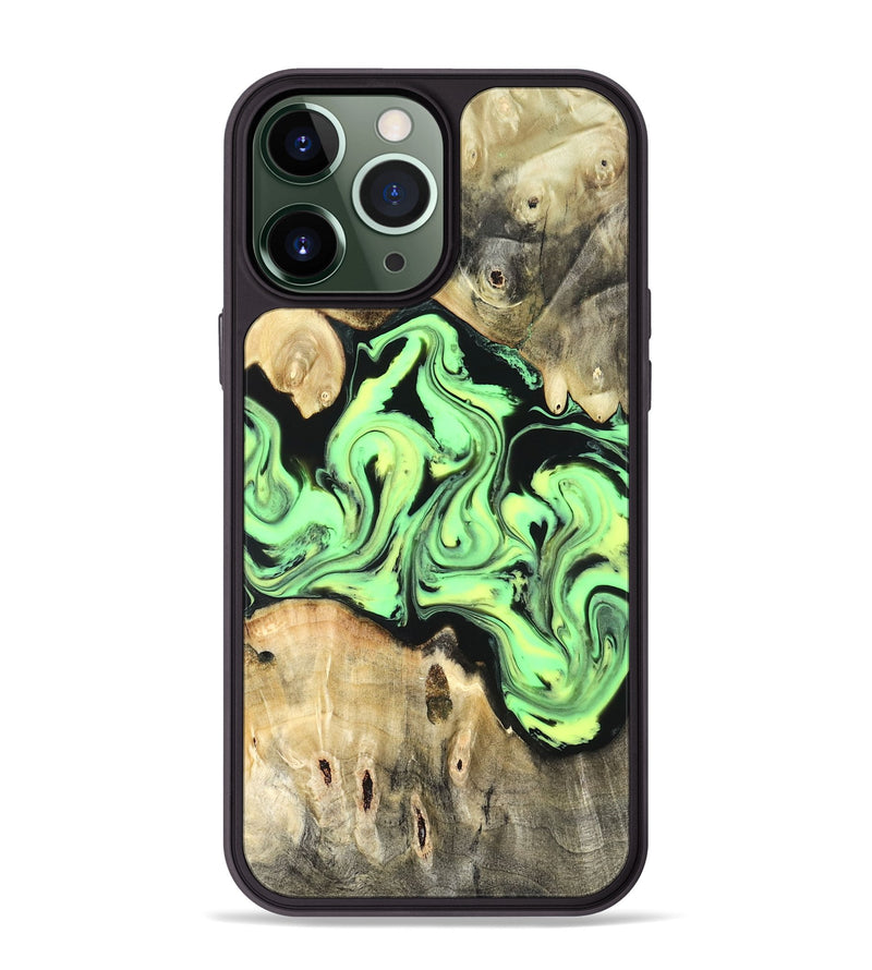 iPhone 13 Pro Max Wood Phone Case - Verdie (Neon, 819655)
