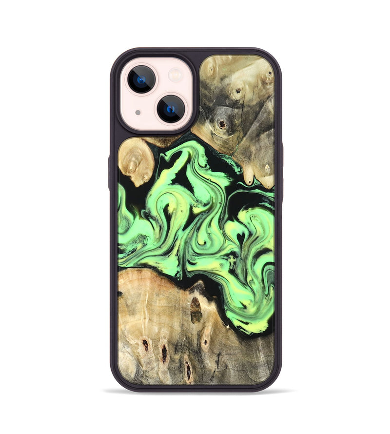 iPhone 14 Wood Phone Case - Verdie (Neon, 819655)