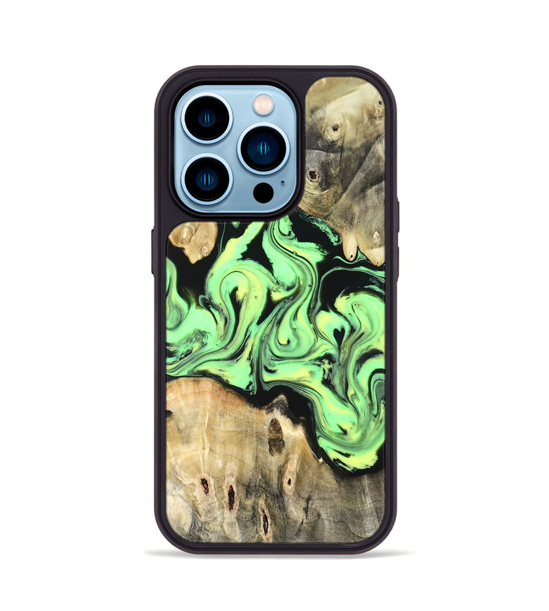 iPhone 14 Pro Wood Phone Case - Verdie (Neon, 819655)