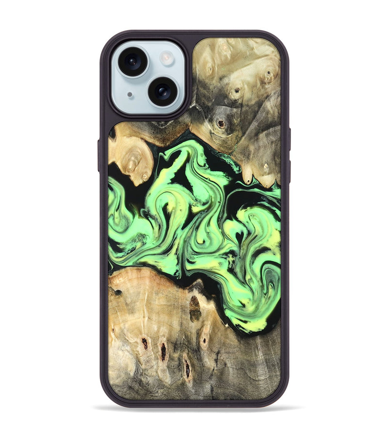 iPhone 15 Plus Wood Phone Case - Verdie (Neon, 819655)