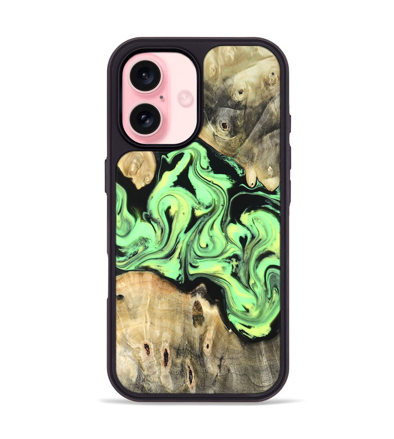 iPhone 16 Wood Phone Case - Verdie (Neon, 819655)
