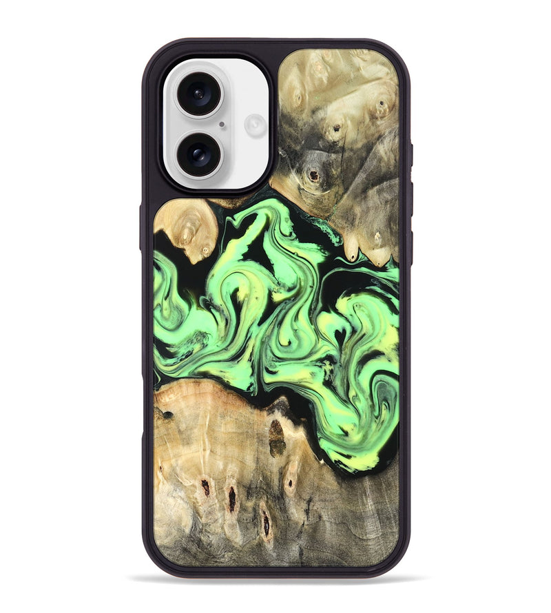 iPhone 16 Plus Wood Phone Case - Verdie (Neon, 819655)