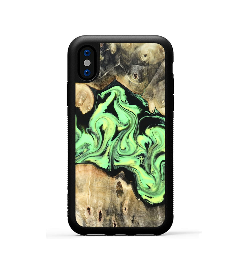 iPhone Xs Wood Phone Case - Verdie (Neon, 819655)