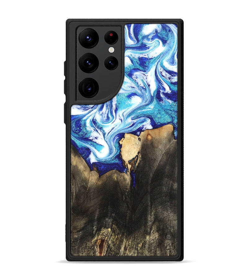 Galaxy S22 Ultra Wood Phone Case - Kaiya (Blue, 819669)
