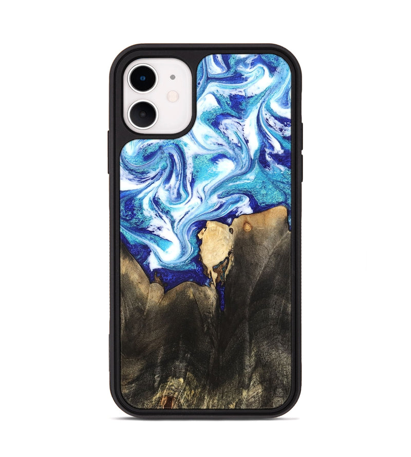 iPhone 11 Wood Phone Case - Kaiya (Blue, 819669)