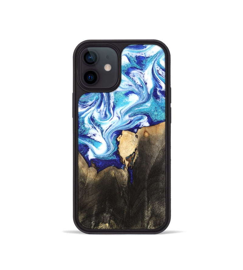 iPhone 12 mini Wood Phone Case - Kaiya (Blue, 819669)