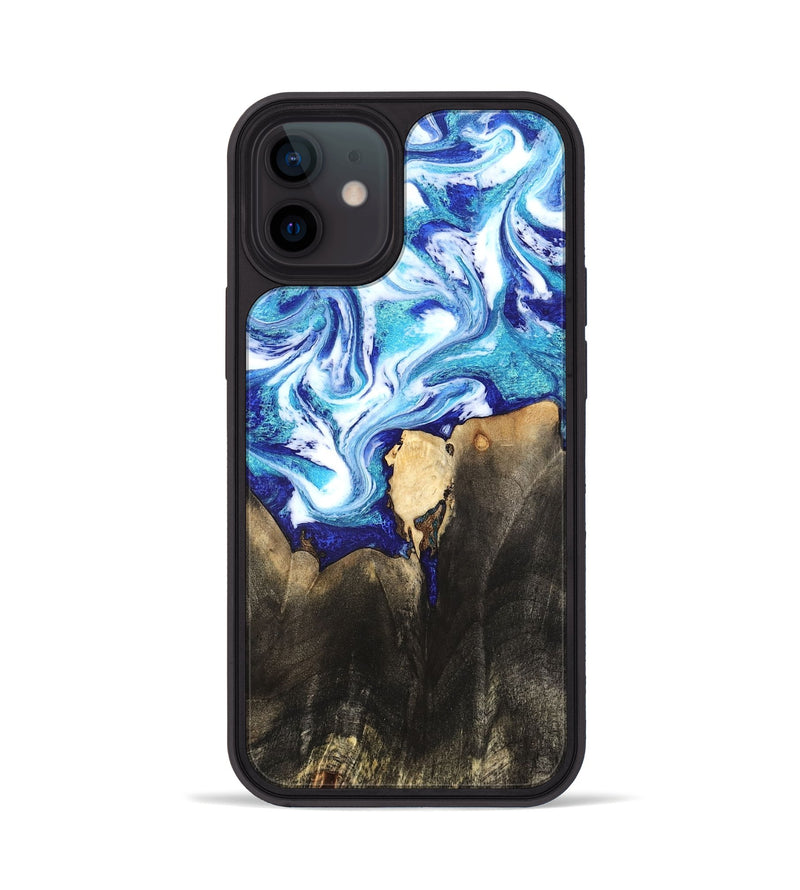 iPhone 12 Wood Phone Case - Kaiya (Blue, 819669)