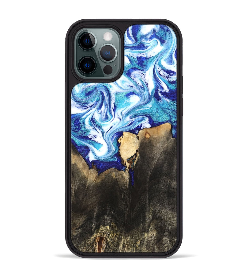 iPhone 12 Pro Max Wood Phone Case - Kaiya (Blue, 819669)