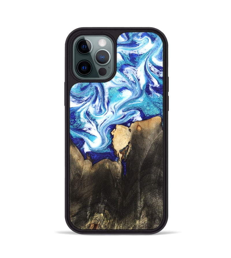iPhone 12 Pro Wood Phone Case - Kaiya (Blue, 819669)