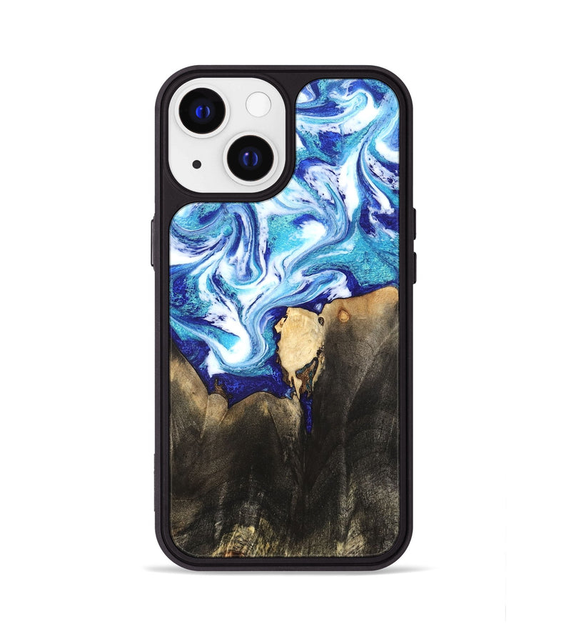 iPhone 13 Wood Phone Case - Kaiya (Blue, 819669)