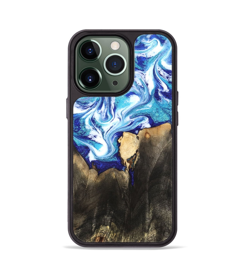 iPhone 13 Pro Wood Phone Case - Kaiya (Blue, 819669)