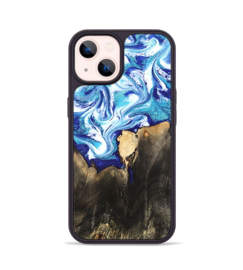 iPhone 14 Wood Phone Case - Kaiya (Blue, 819669)