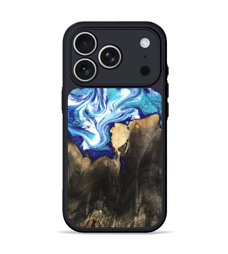 iPhone 17 Pro Wood Phone Case - Kaiya (Blue, 819669)