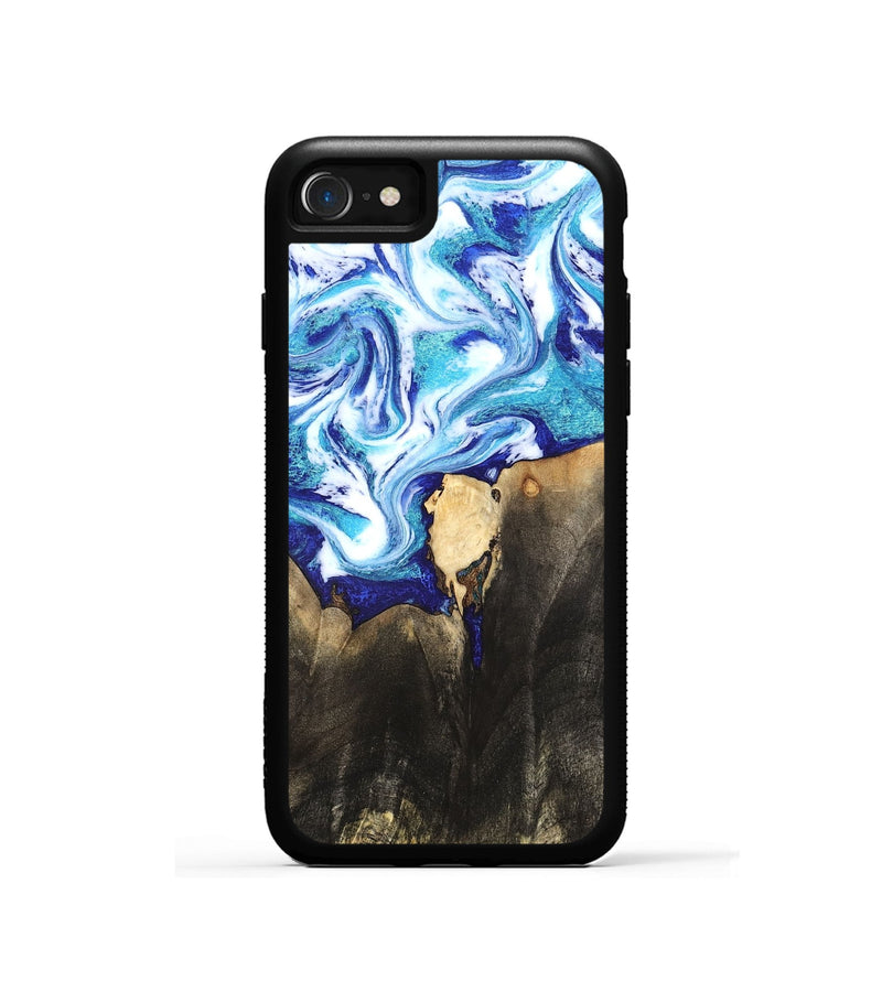 iPhone SE Wood Phone Case - Kaiya (Blue, 819669)