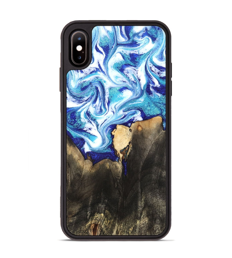 iPhone Xs Max Wood Phone Case - Kaiya (Blue, 819669)