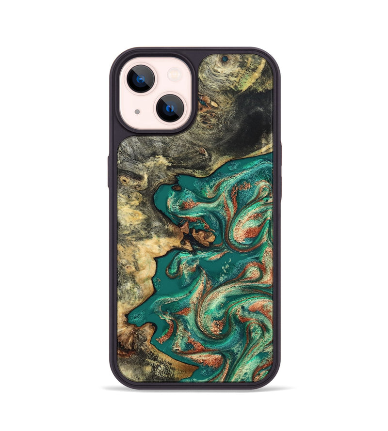 iPhone 14 Wood Phone Case - Orval (Green, 819672)