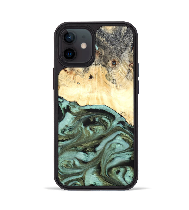 iPhone 12 Wood Phone Case - Kermit (Green, 819673)