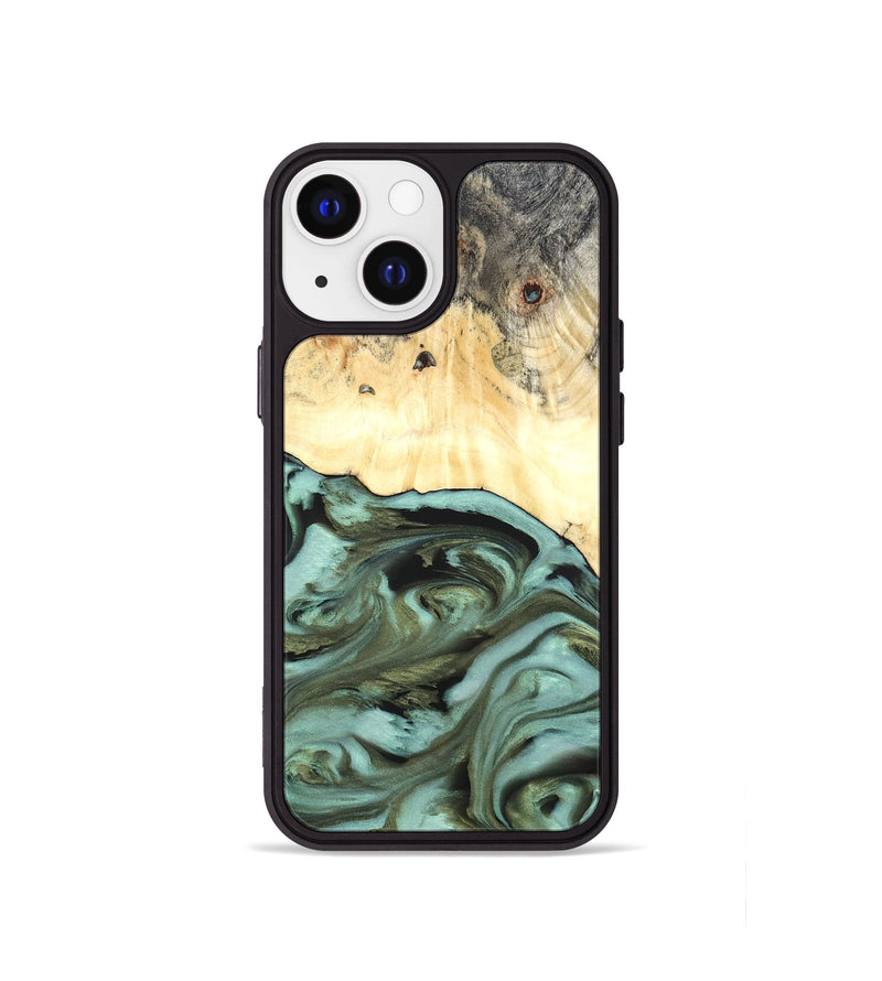 iPhone 13 mini Wood Phone Case - Kermit (Green, 819673)