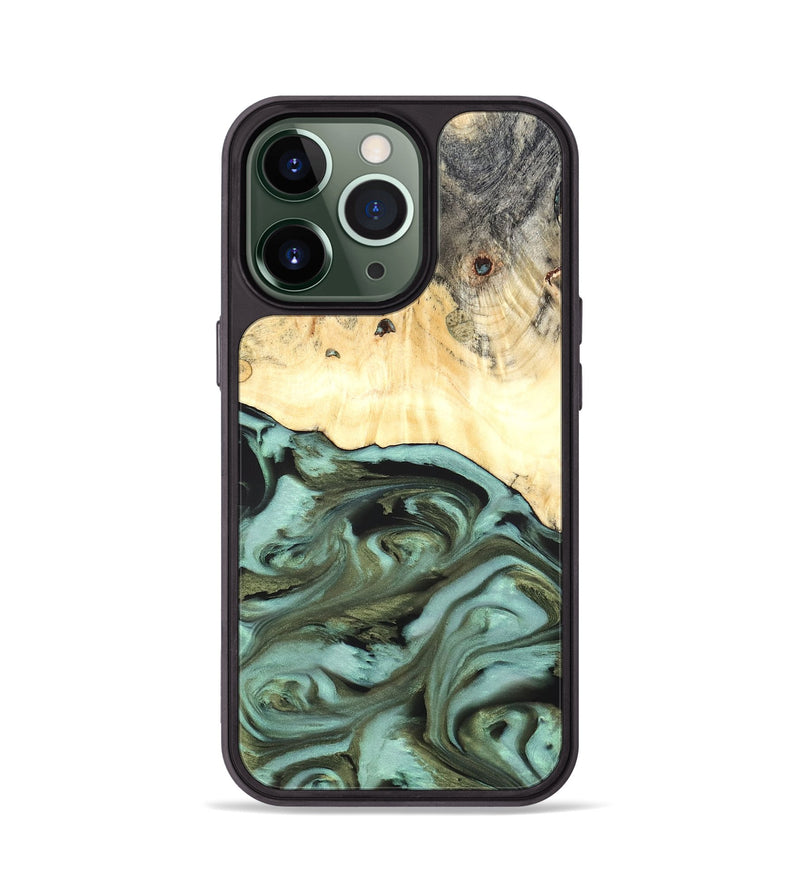 iPhone 13 Pro Wood Phone Case - Kermit (Green, 819673)
