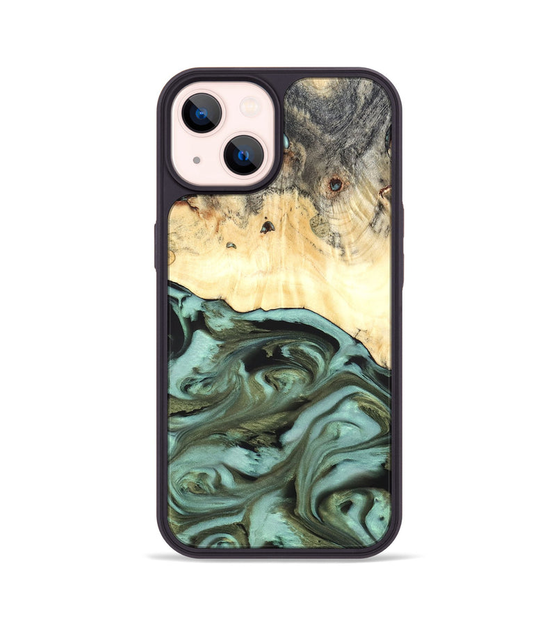 iPhone 14 Wood Phone Case - Kermit (Green, 819673)