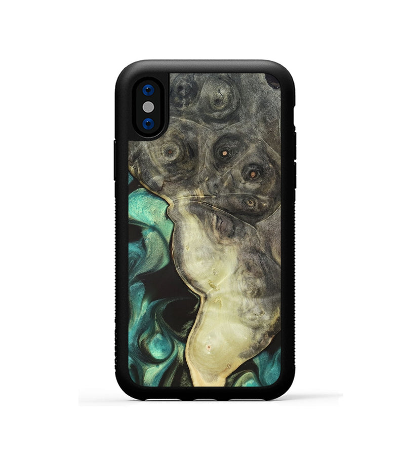 iPhone Xs Wood Phone Case - Henley (Green, 819674)