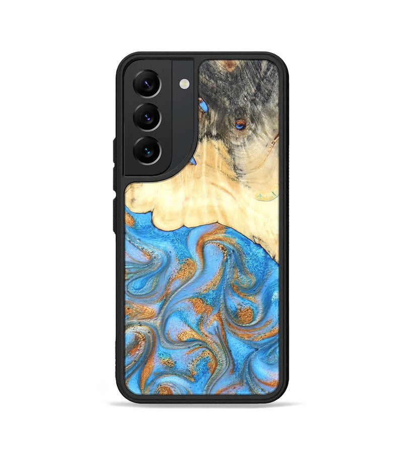 Galaxy S22 Wood Phone Case - Beckett (Teal & Gold, 819677)