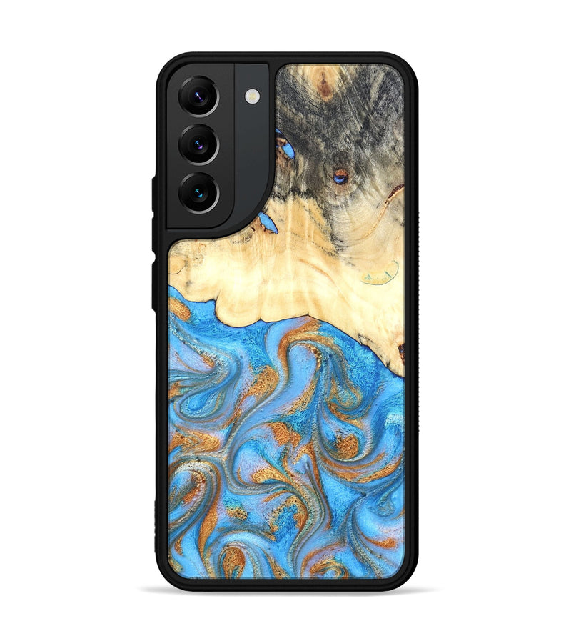 Galaxy S22 Plus Wood Phone Case - Beckett (Teal & Gold, 819677)