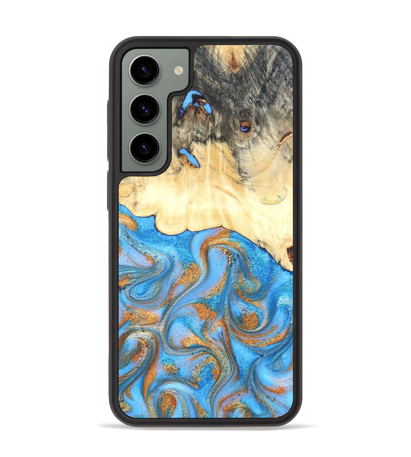Galaxy S23 Plus Wood Phone Case - Beckett (Teal & Gold, 819677)
