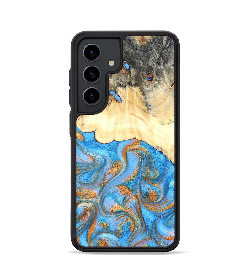 Galaxy S24 Wood Phone Case - Beckett (Teal & Gold, 819677)