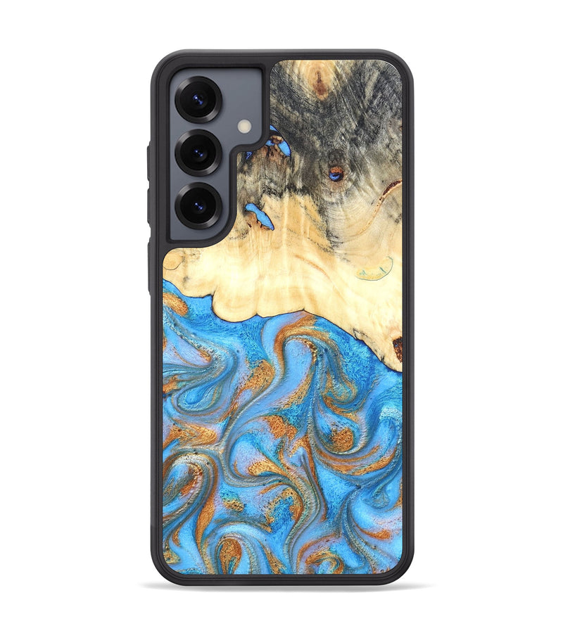 Galaxy S25 Plus Wood Phone Case - Beckett (Teal & Gold, 819677)