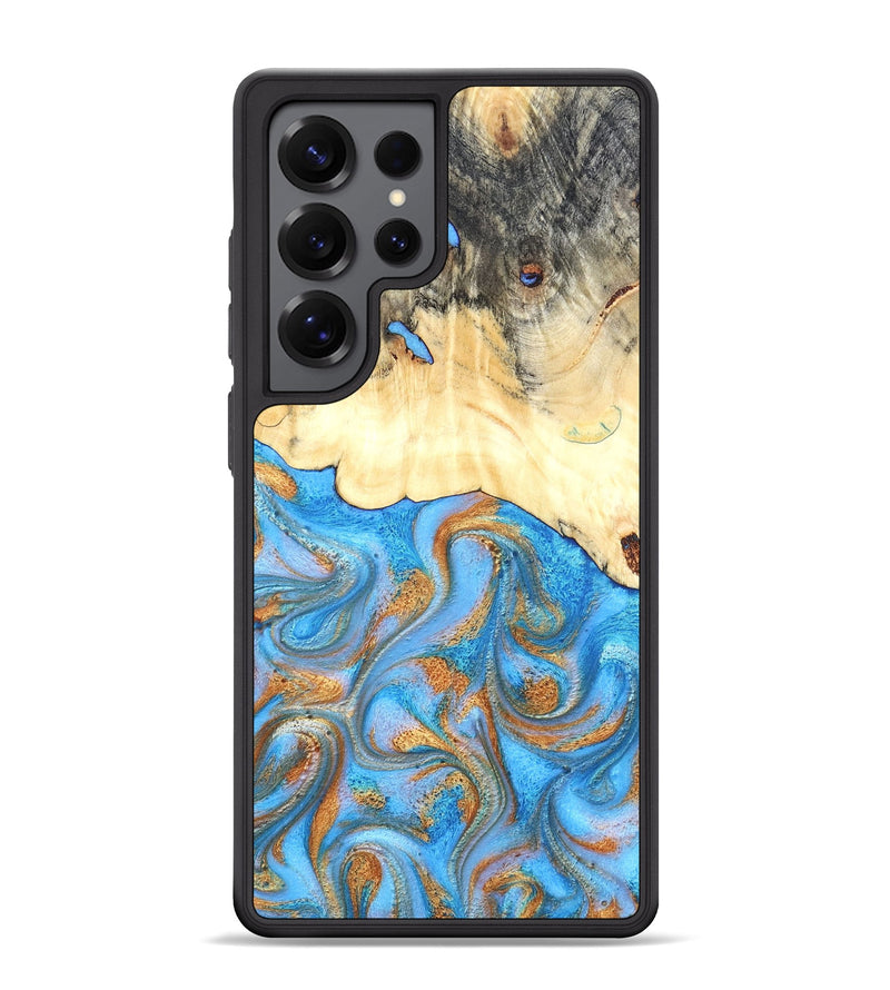 Galaxy S25 Ultra Wood Phone Case - Beckett (Teal & Gold, 819677)