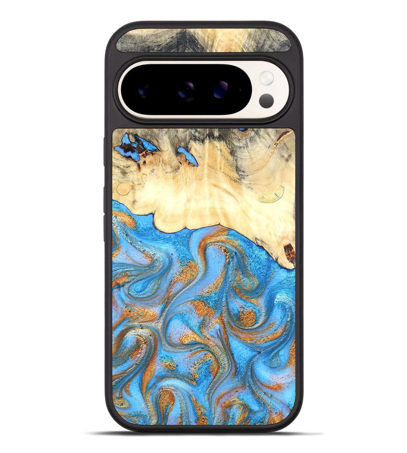 Pixel 9 Pro XL Wood Phone Case - Beckett (Teal & Gold, 819677)