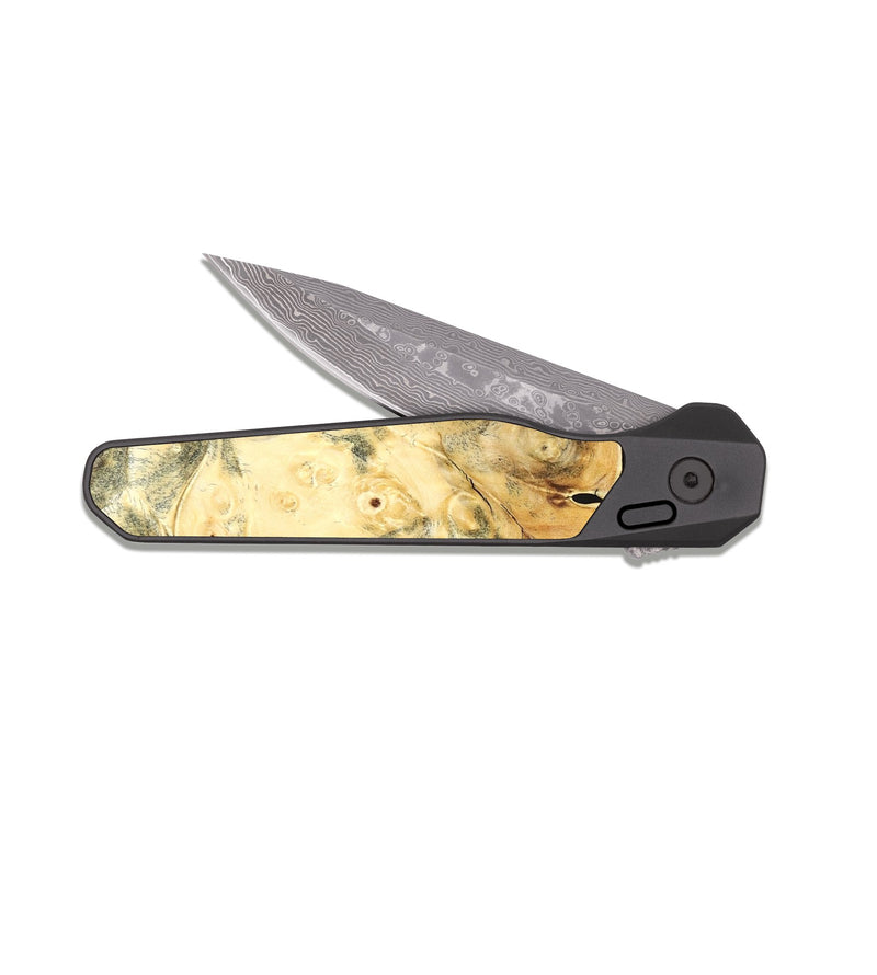 EDC Dark Damascus Wood Pocket Knife - Nigel (Wood Burl, 819679)