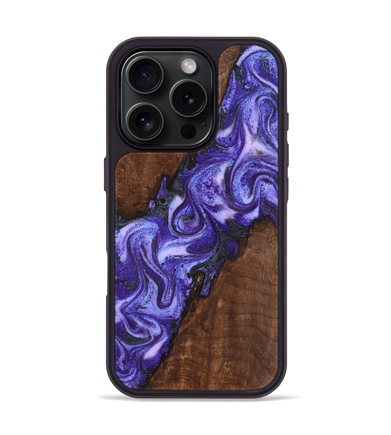 iPhone 16 Pro Wood Phone Case - Rudolph (Purple, 819684)