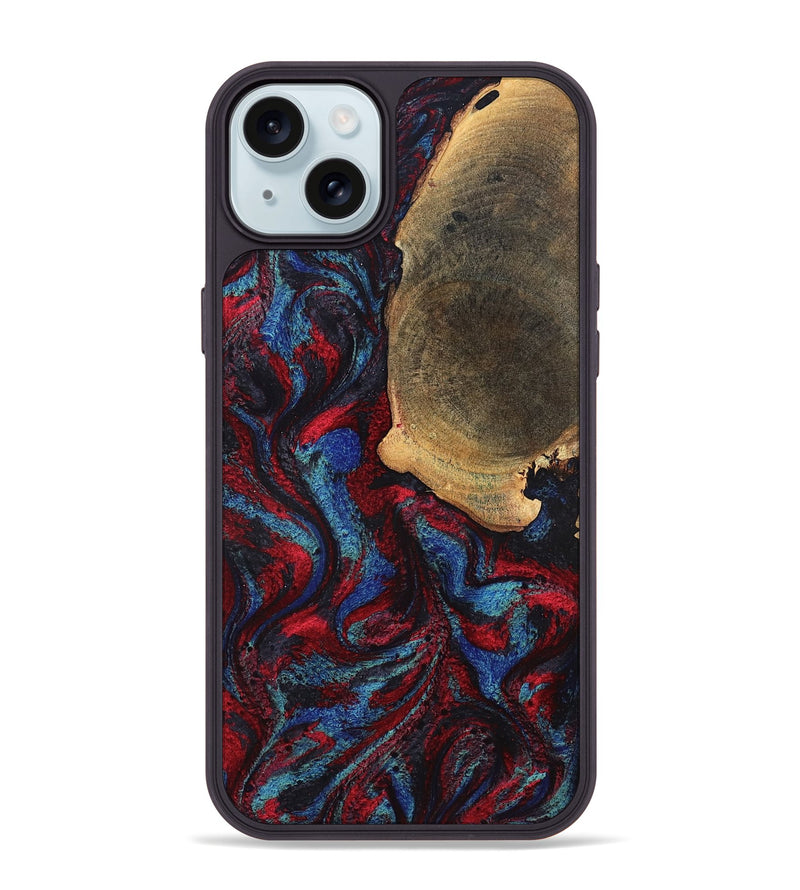 iPhone 15 Plus Wood Phone Case - Karyme (Red, 819685)