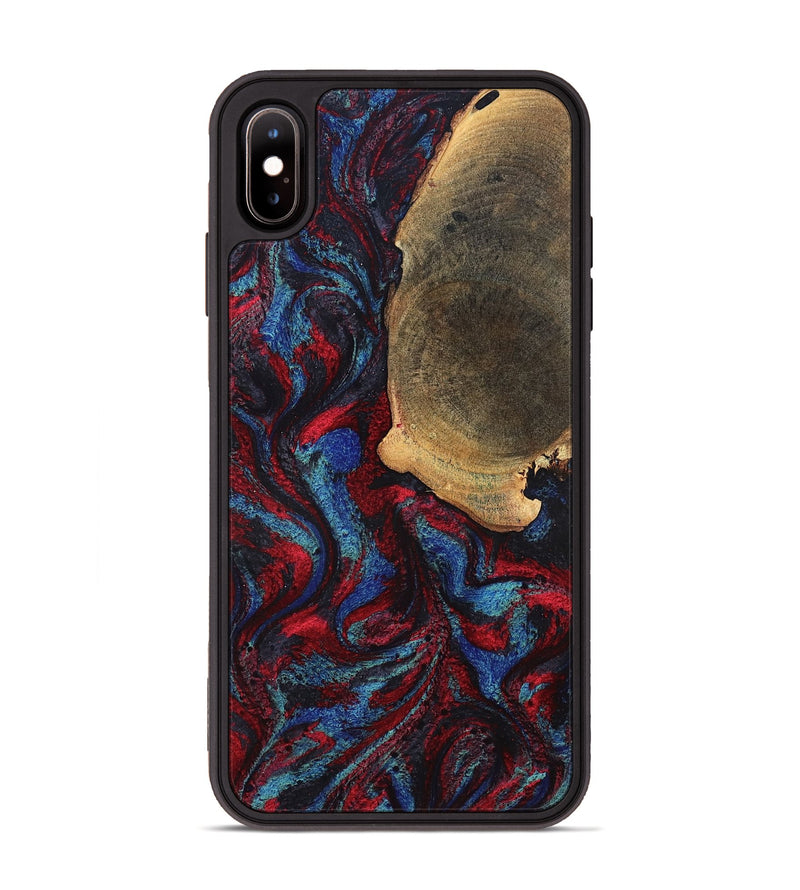 iPhone Xs Max Wood Phone Case - Karyme (Red, 819685)