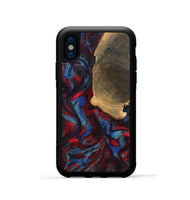 iPhone Xs Wood Phone Case - Karyme (Red, 819685)