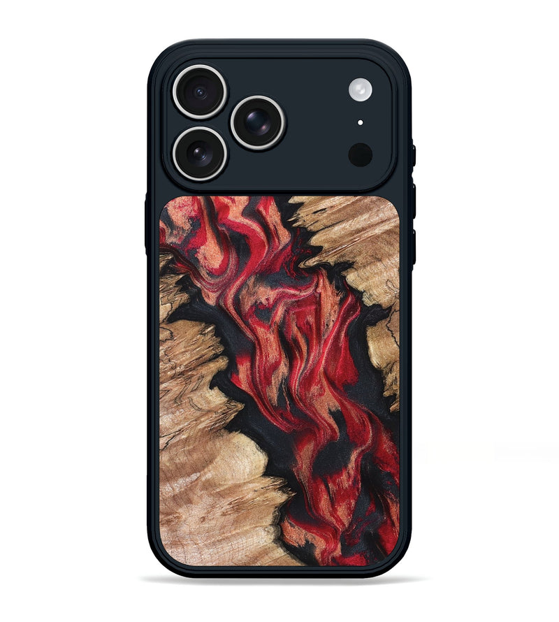 iPhone 17 Pro Max Wood Phone Case - Roseann (Red, 819686)