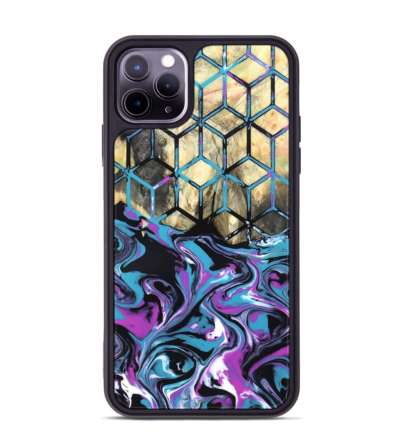 iPhone 11 Pro Max Wood Phone Case - Kayden (Neon, 819694)
